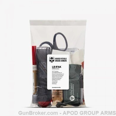 AR500 Zippered Individual First Aid Kit (IFAK) with Refill - Coyote-img-1