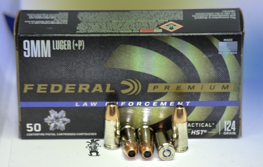 Federal 9mm 124 +P HST 124 Grain +P Grain Tactical HST Nickel JHP 50 Rounds-img-1