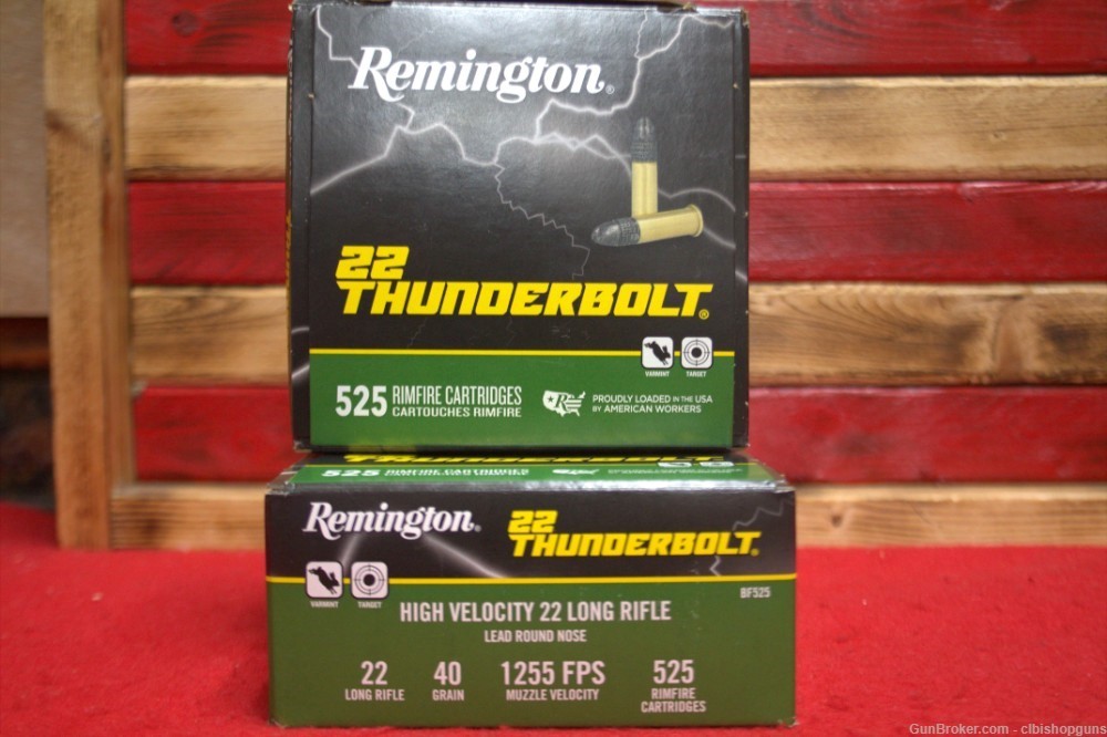 Remington 22 Thunderbolt .22 Long Rifle 40 Grain Varmint 1050 rounds ammo-img-0