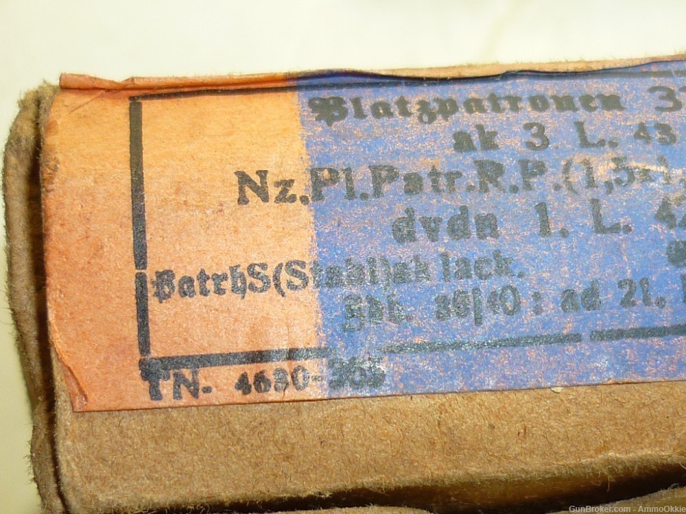 1rd PLATZPATRONEN Wood Bullet Blank 1943 German 8x57 8mm Mauser-img-2