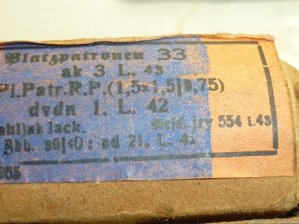 1rd PLATZPATRONEN Wood Bullet Blank 1943 German 8x57 8mm Mauser-img-3