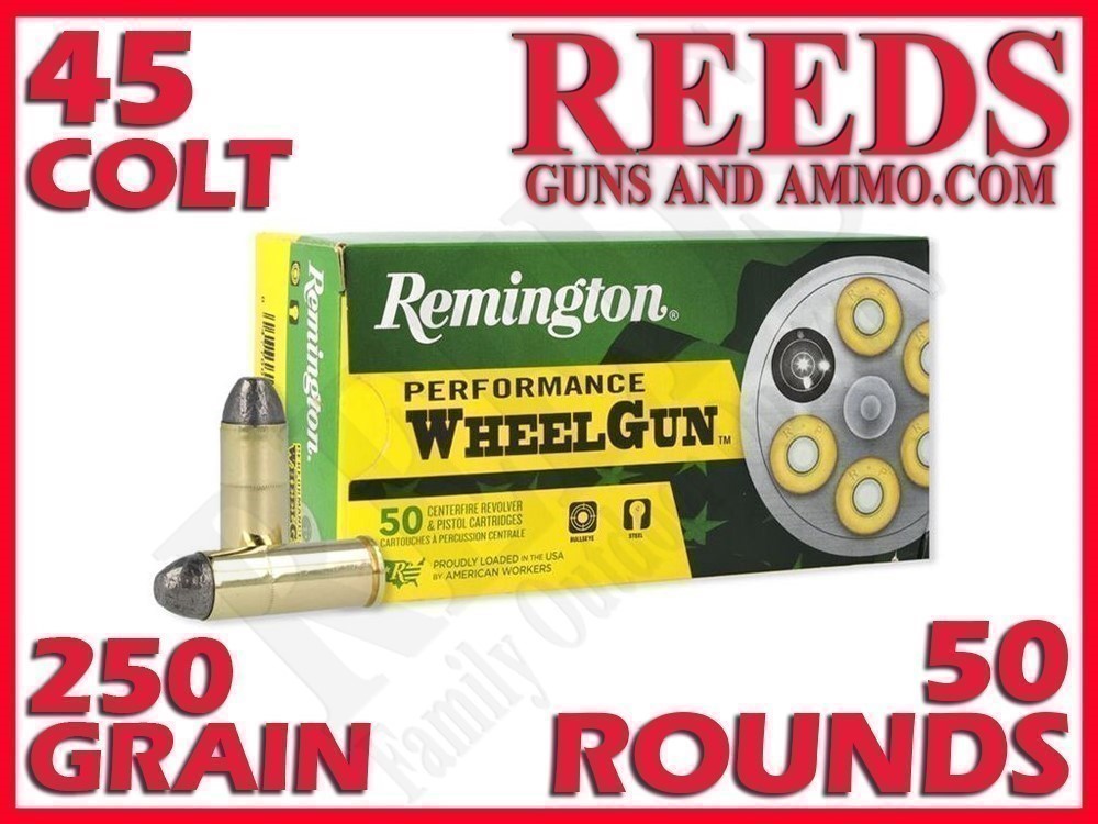 Remington Performance WheelGun Lead Round Nose 45 Colt 250 Gr 22340-img-0