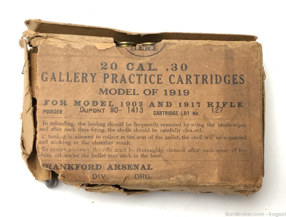 Gallery Practice Cartridges .30 Cal 30-06 17 Rounds Circa 1920 Vintage-img-0