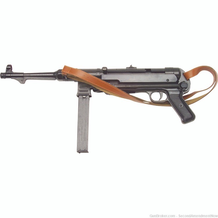 Non-Firing Replica German MP40 WWII Submachine Gun w/ Sling-img-0