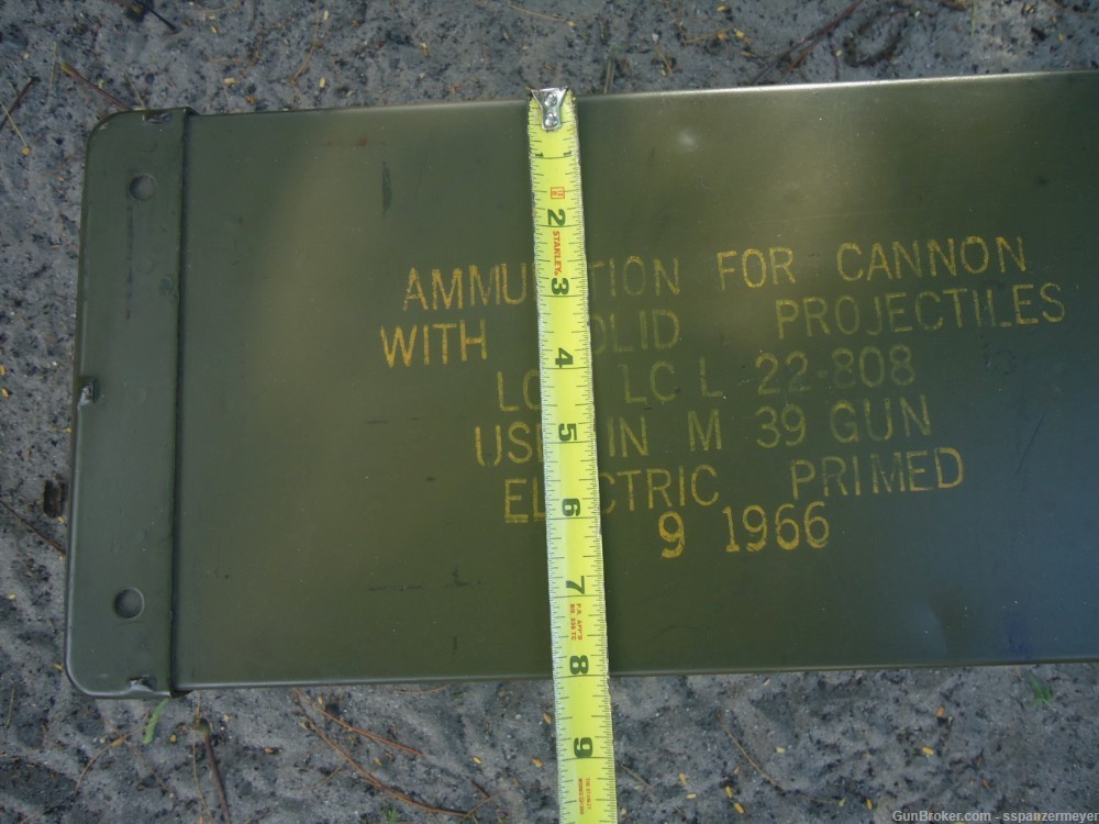 VIETNAM WAR 1966 US ARMY M39 20MM  CANNON  AMMO BOX EXTREMELY  RARE-img-10