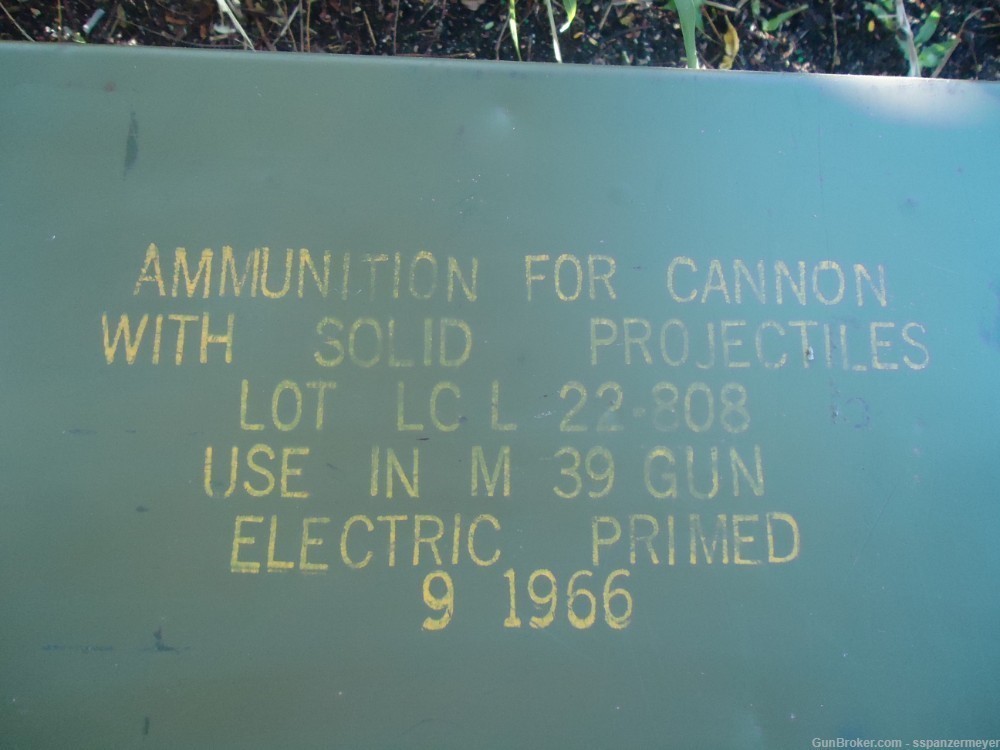 VIETNAM WAR 1966 US ARMY M39 20MM  CANNON  AMMO BOX EXTREMELY  RARE-img-2