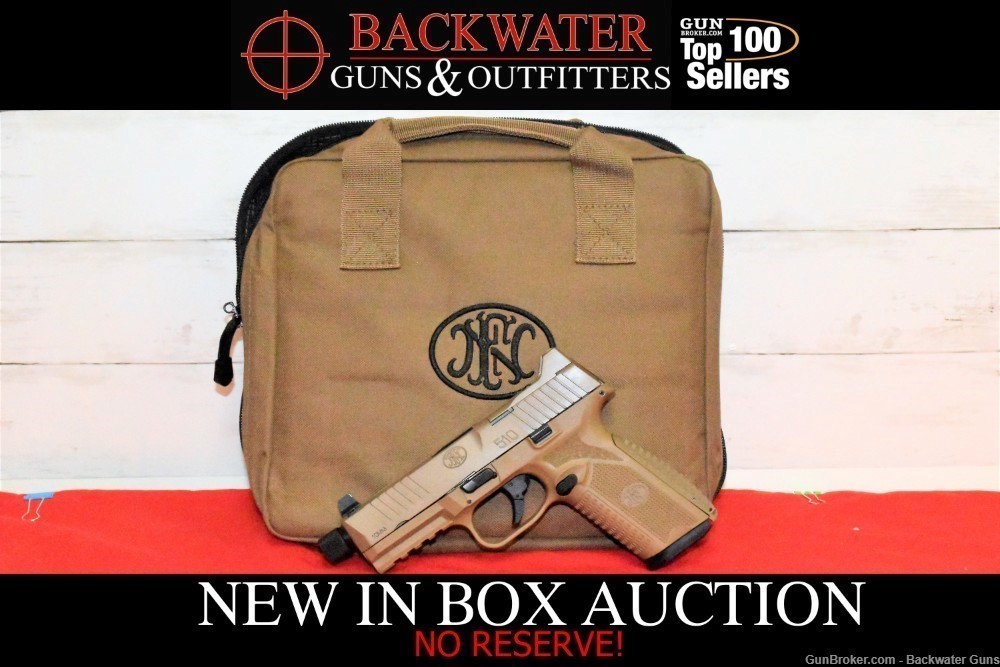 FACTORY NEW FN 510 TACTICAL 10MM PISTOL FDE NO RESERVE!-img-0