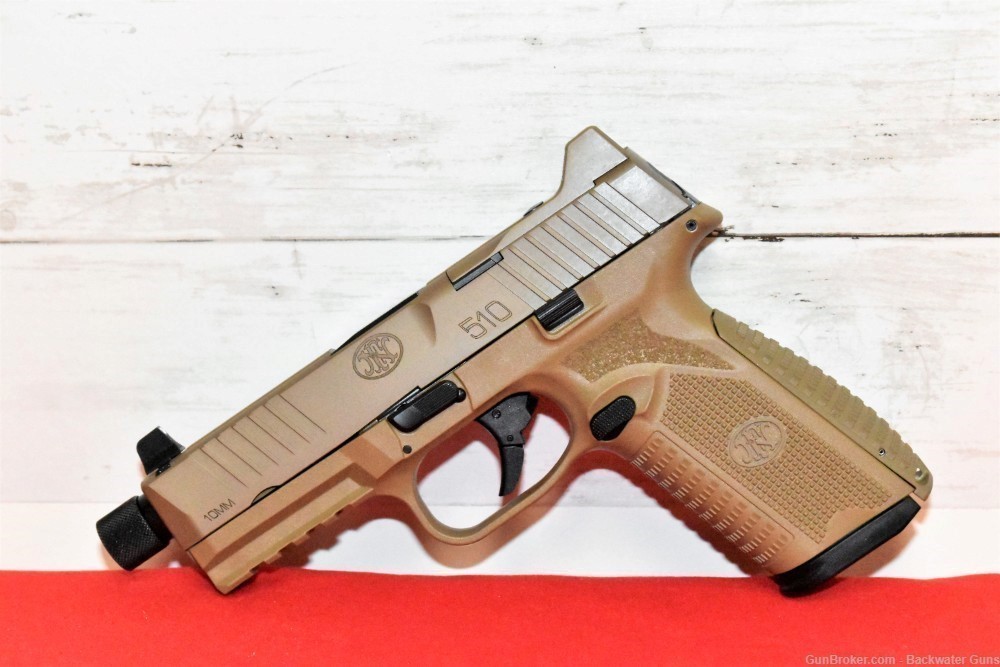 FACTORY NEW FN 510 TACTICAL 10MM PISTOL FDE NO RESERVE!-img-1