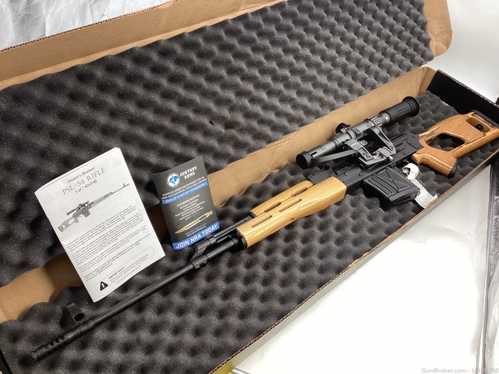 Century arms PSL54 Semi Automatic Sniper System 7.62x54r 24.5” W Scope.-img-2