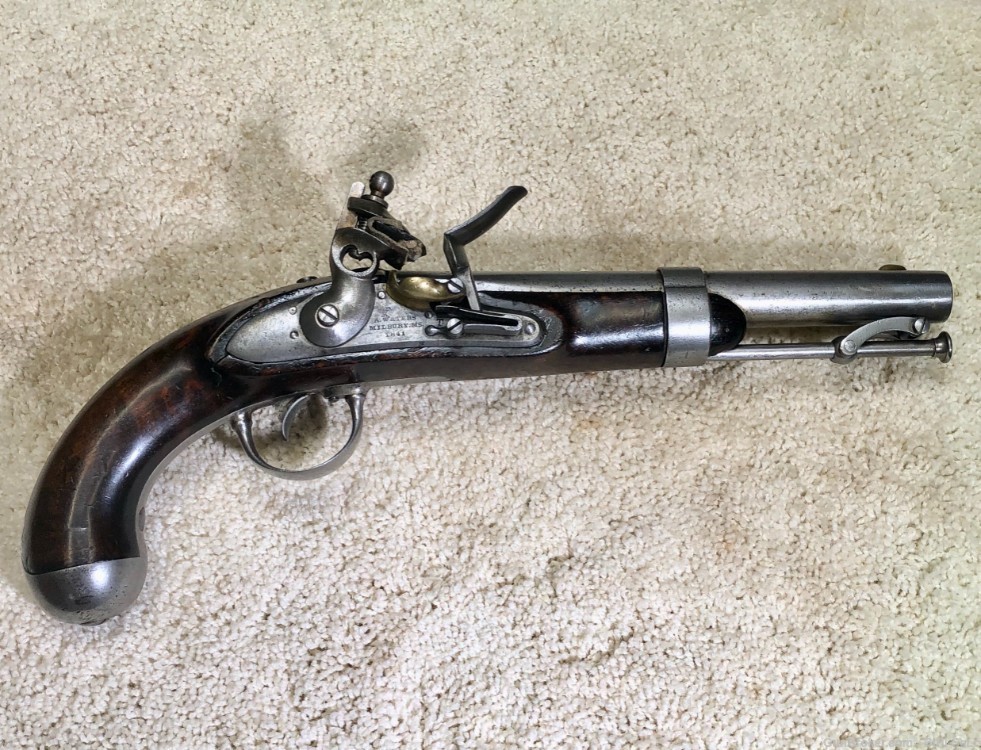 US 1836 FlintLock .54 cal Cavalry Pistol, A.WATERS 1841, G-VG.....$1475-img-8
