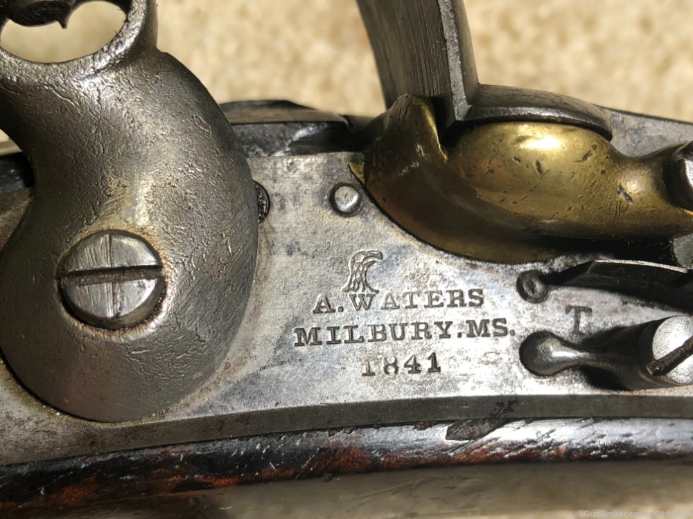 US 1836 FlintLock .54 cal Cavalry Pistol, A.WATERS 1841, G-VG.....$1475-img-2
