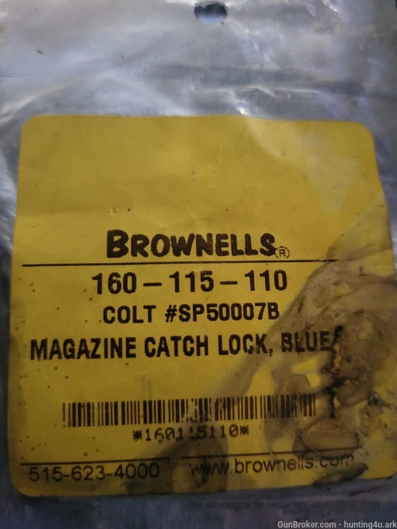 Brownells Colt #SP50007B Magazine Catch Lock Blued -img-0