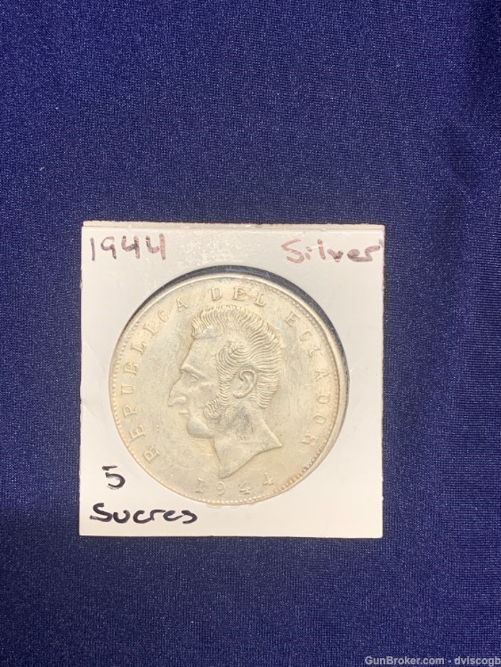 1944 5 Sucres Ecuador / Mexican - one coin -img-0