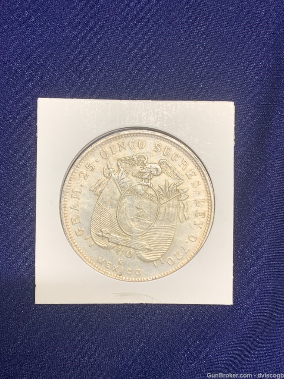 1944 5 Sucres Ecuador / Mexican - one coin -img-1