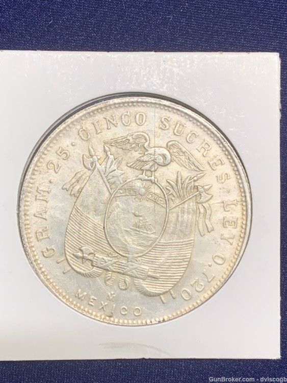 1944 5 Sucres Ecuador / Mexican - one coin -img-2