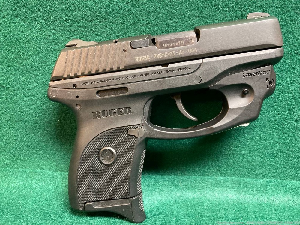 USED 9MM RUGER LC9 LASER 2 MAGS HAMMER FIRED THUMB SAFETY CARRY GUN-img-2