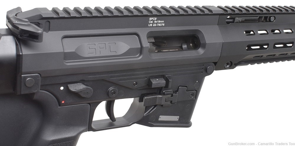 B&T SPC9 Rifle - Glock Mag - CA Compliant 9mm Luger PCC - Faux Suppressor-img-6