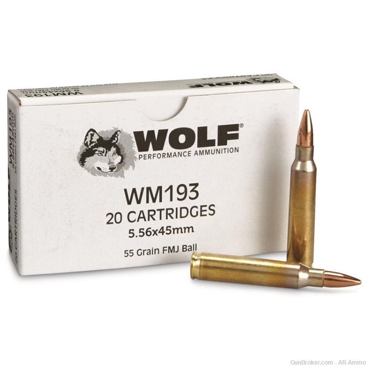 5.56 M193 55GR FMJ Wolf Gold High Performance Ammo 100rds NO CC FEES ..-img-0