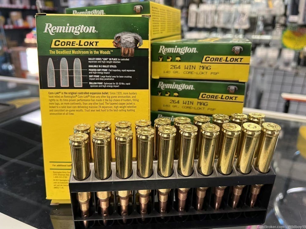 Remington 29493 Core-Lokt 264 Win Mag 140 gr Pointed Soft Point PSP -img-1
