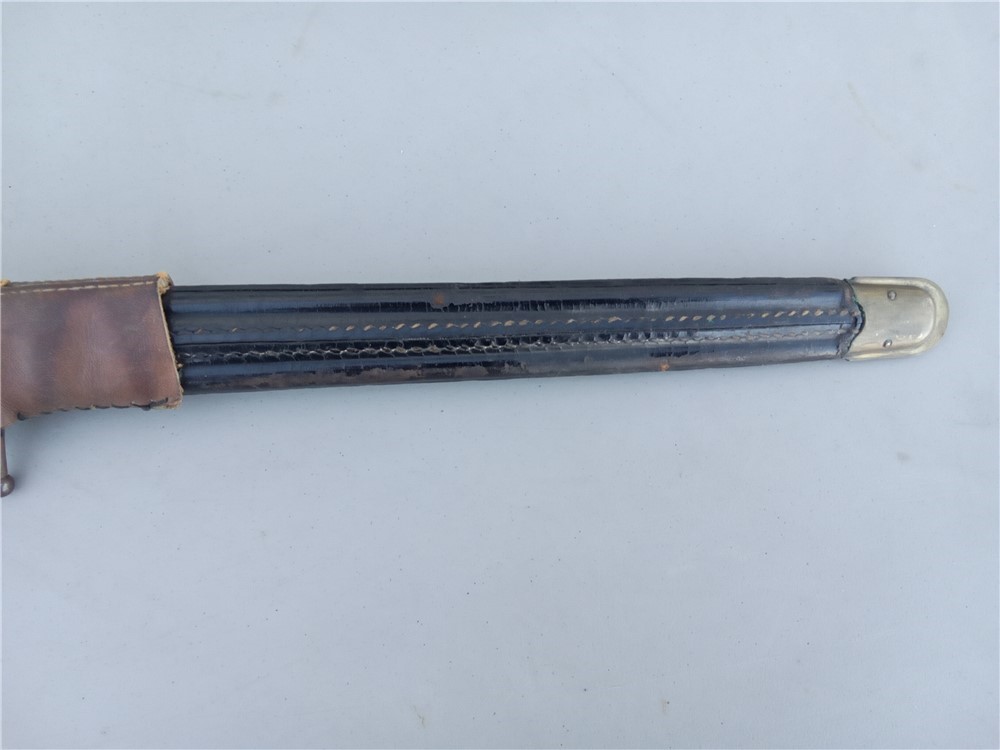WWI/WWII Italian Carcano Rifle Bayonet w/leather frog Terni-img-4