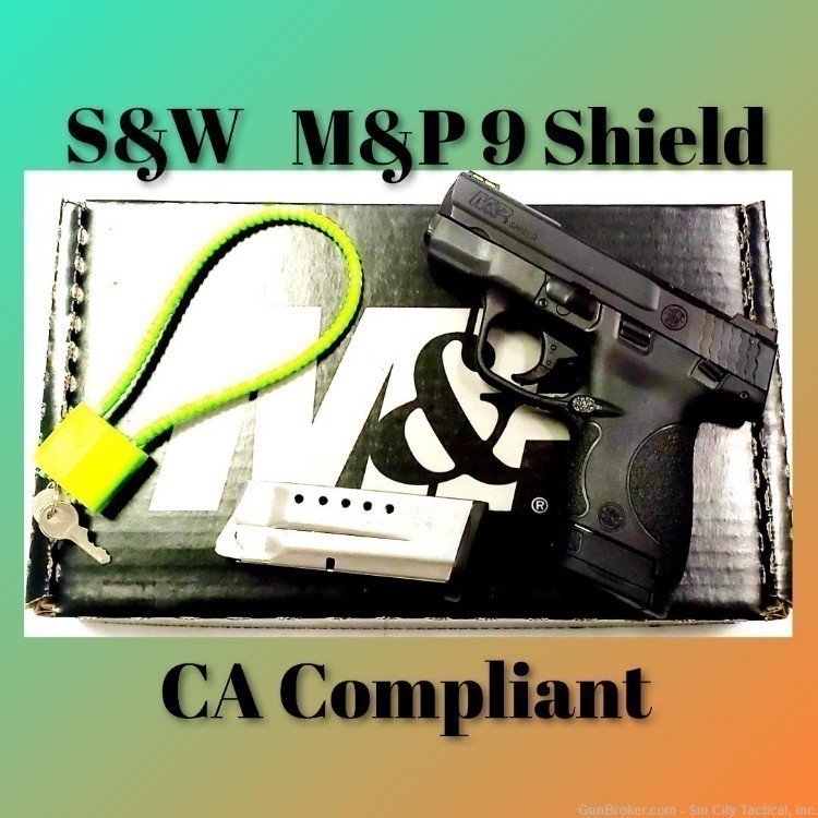 SMITH AND WESSON, M&P9 SHIELD, Hi Viz 9MM, CA COMPLIANT-img-0