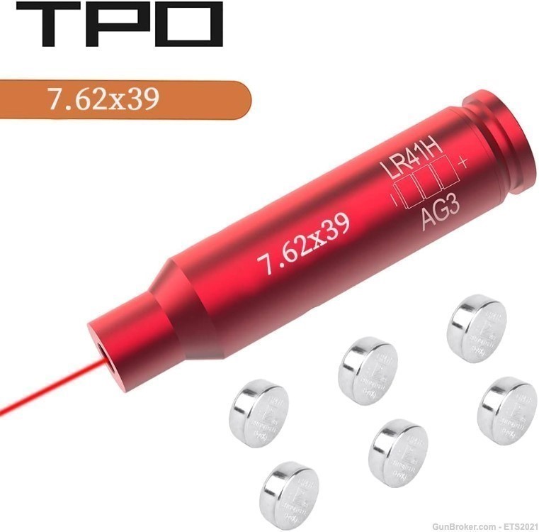 7.62x39 Cartridge Laser Bore Sighter 6X Batteries-img-0