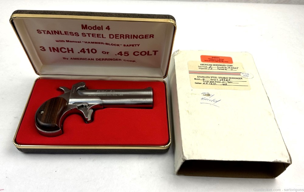 American Derringer m4 .45 colt .410ga over under revolver derringer -img-0