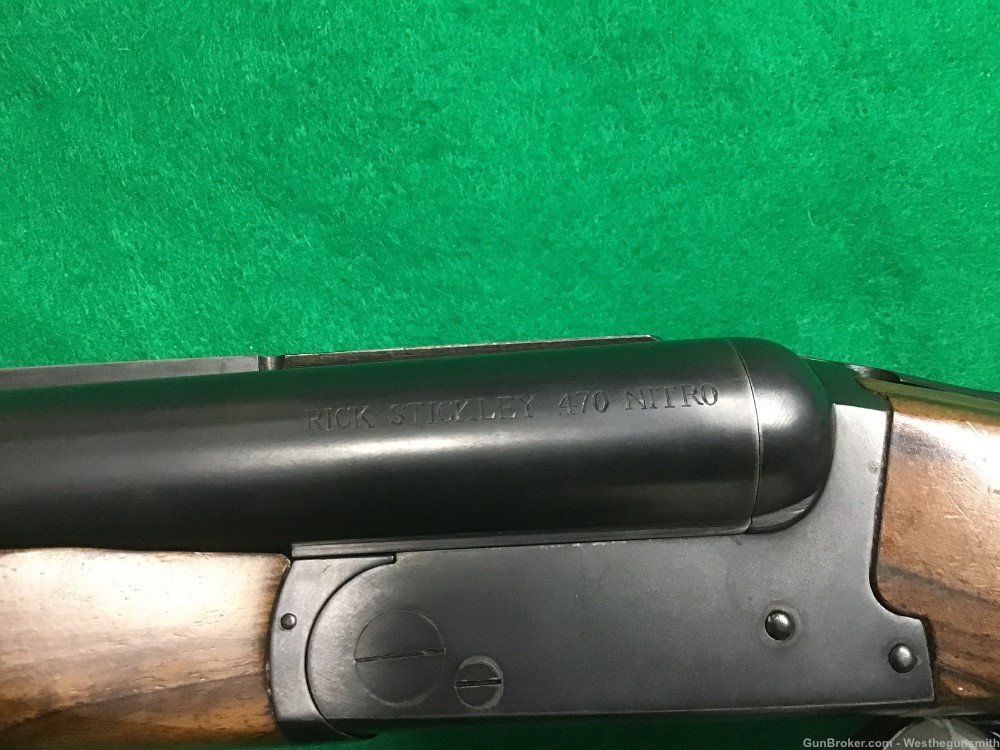 RICK STICKLEY 470 NITRO EXPRESS DOUBLE RIFLE WITH BROWNING BSS BARREL -img-5