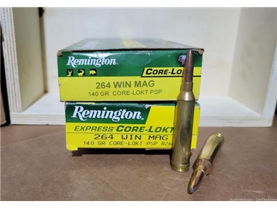 Remington CoreLokt 264 Win Mag 140 gr Pointed Soft Point 20 round No cc fee