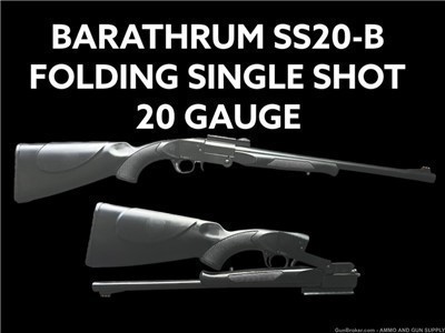 BARATHRUM SS20-B - SINGLE SHOT FOLDING SHOTGUN - 20 GA - BACKPACK GUN!