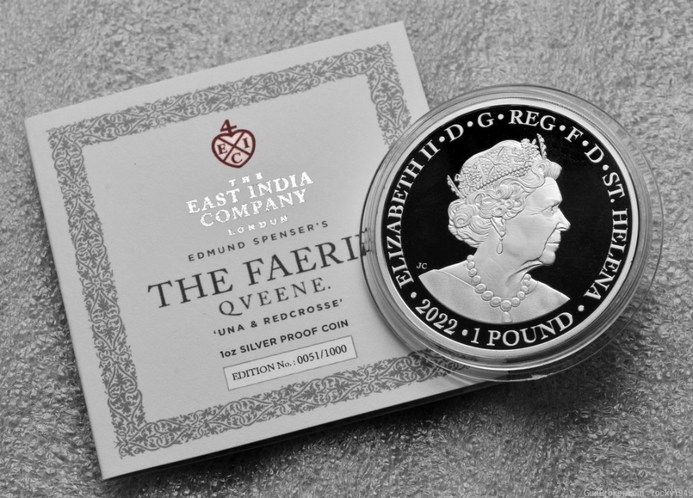 2022 = St. Helena- 1oz Proof silver -  Faerie Queen coin-img-5