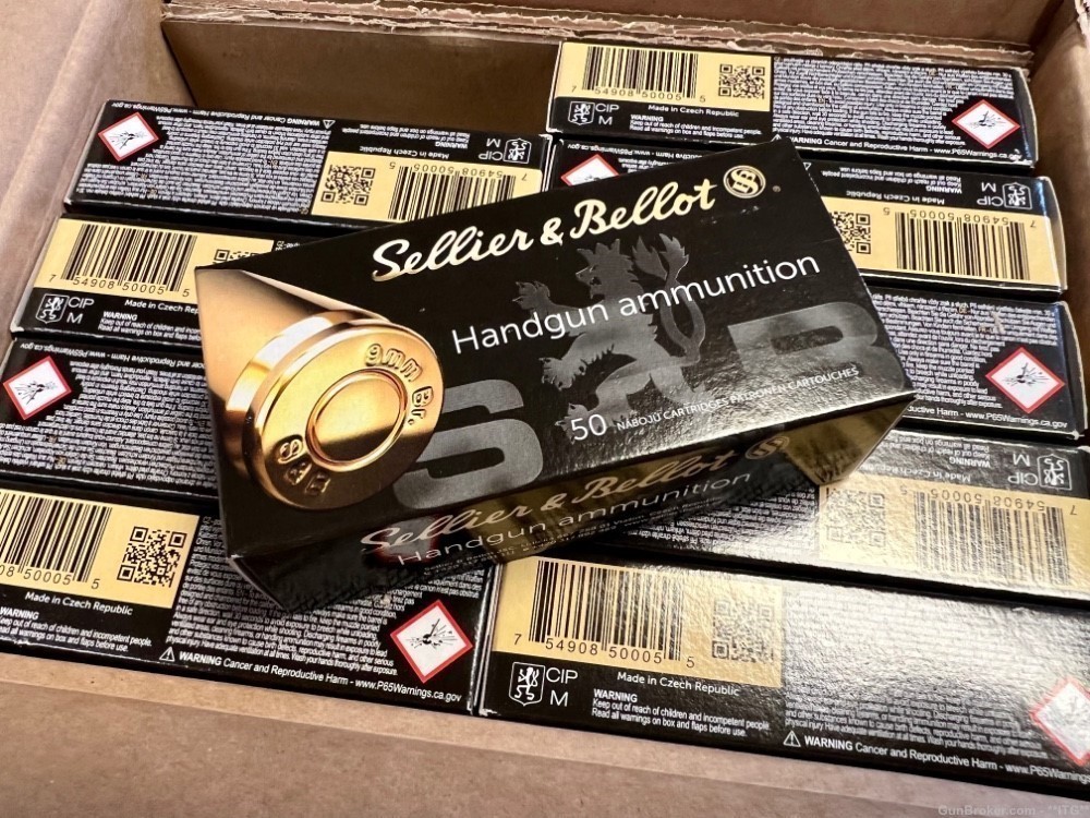 Sellier & Bellot / S&B 380 Auto ACP 92gr FMJ - 1000 ROUNDS - SB380A-img-0