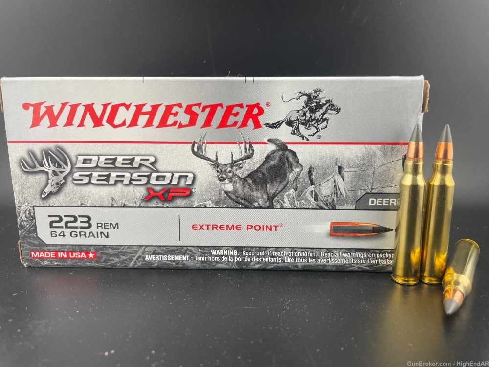 223 Rem/5.56x45mm Winchester 64gr Deer Season XP (1-20rd Box)-img-0