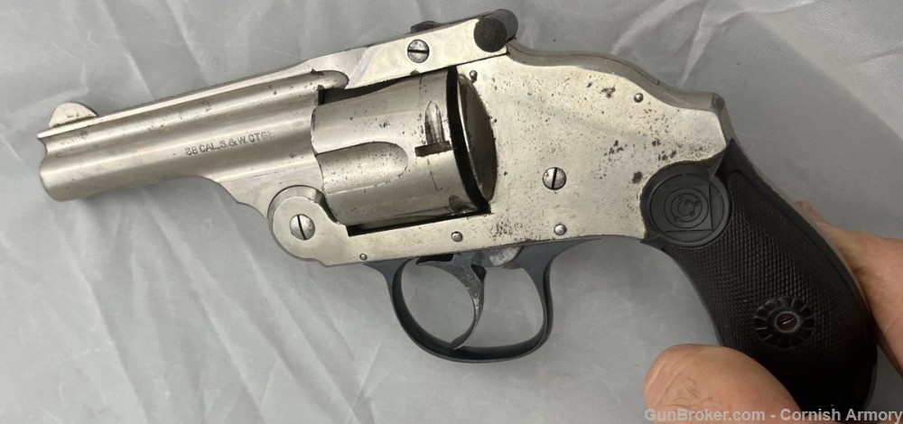 H&R Harrington & Richardson Safety Hammerless top-break revolver 38 S&W C&R-img-13