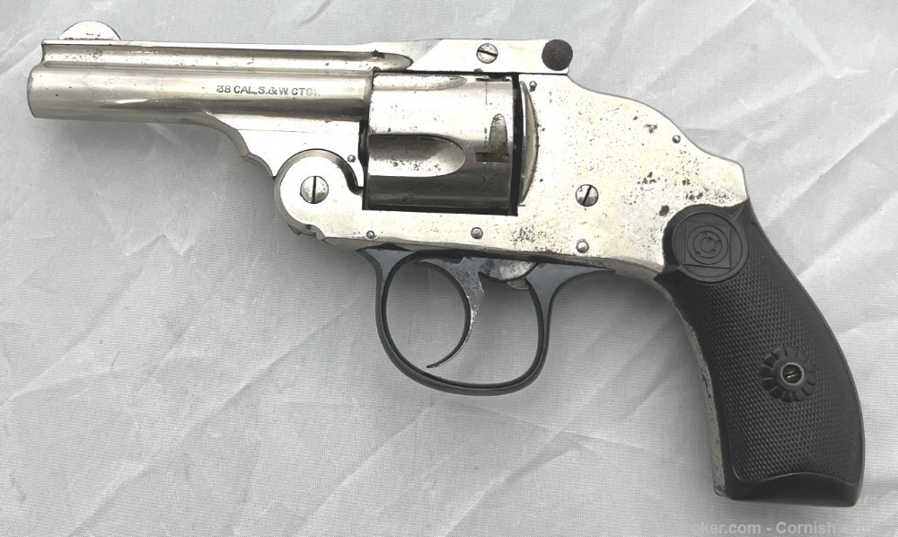 H&R Harrington & Richardson Safety Hammerless top-break revolver 38 S&W C&R-img-2
