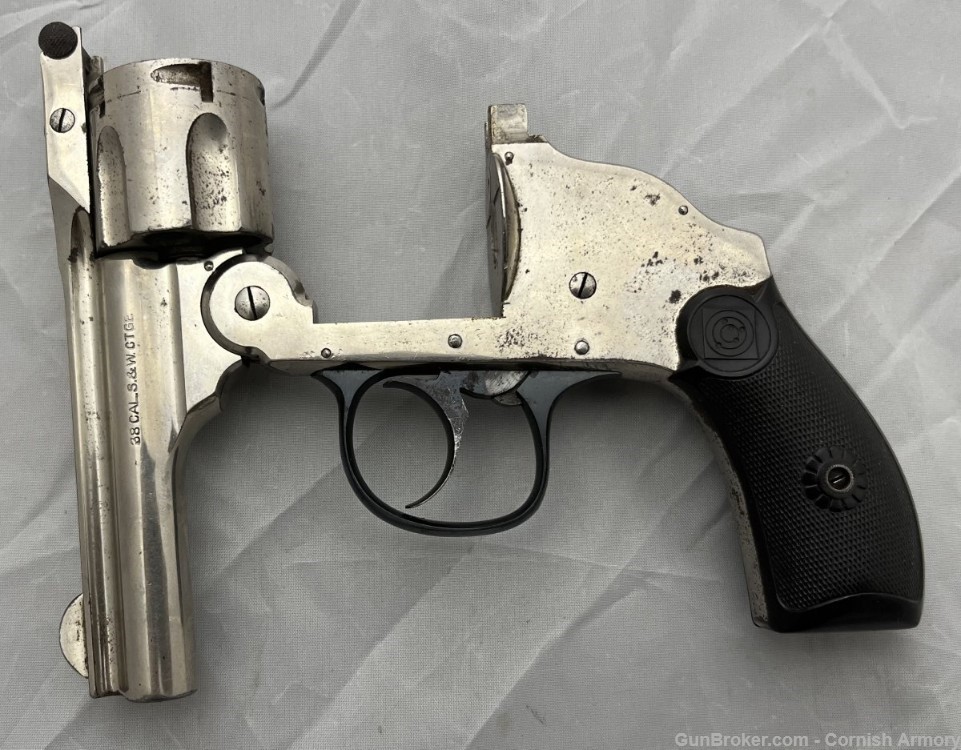 H&R Harrington & Richardson Safety Hammerless top-break revolver 38 S&W C&R-img-4