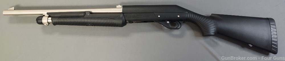 Benelli Nova Tactical Pump Action Shotgun 3.5" 12ga 18.5" 4+1Rd Nickel-img-1