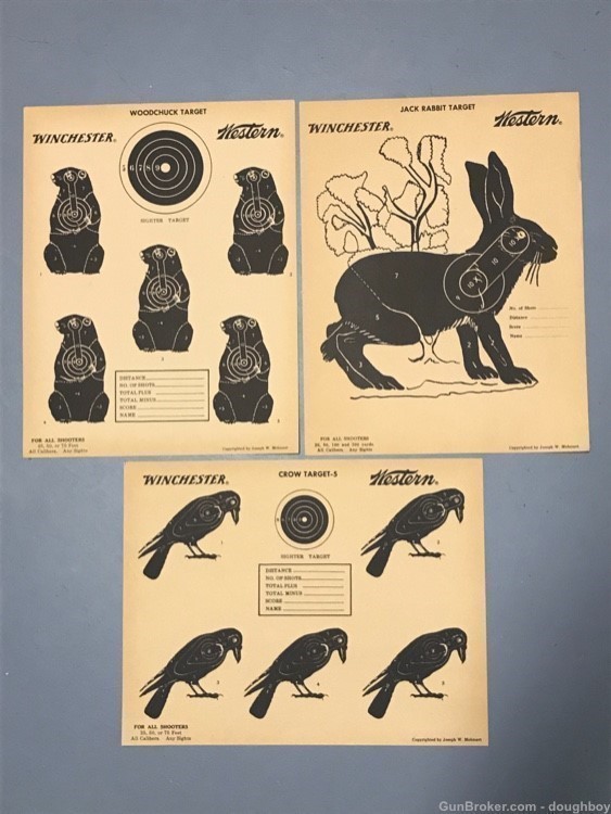 Vintage Winchester Western targets Crows Jack Rabbit Woodchucks-img-0