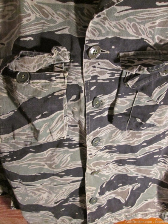 Rare U.S. Vietnam War Special Forces Tiger Stripe Uniform Top, Green Beret-img-9
