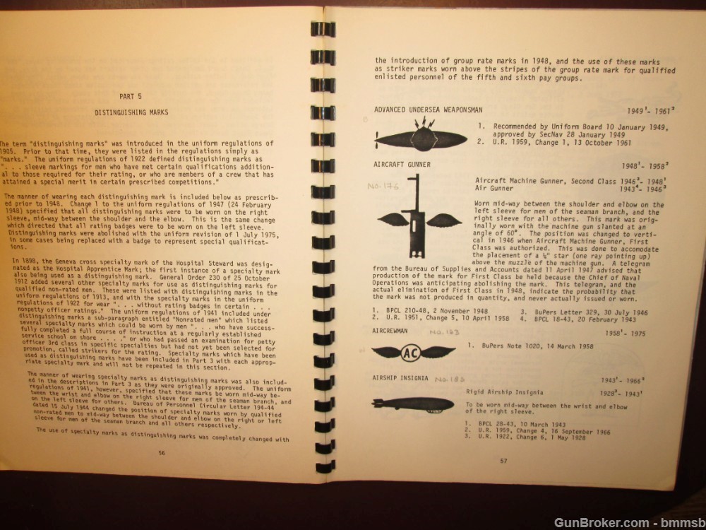 U.S. NAVY RATING BADGES, SPEC. MARKS, DIST. MARKS 1885-1982 By John  Stacey-img-23
