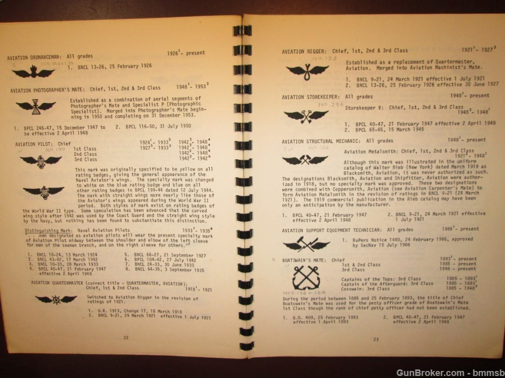 U.S. NAVY RATING BADGES, SPEC. MARKS, DIST. MARKS 1885-1982 By John  Stacey-img-17