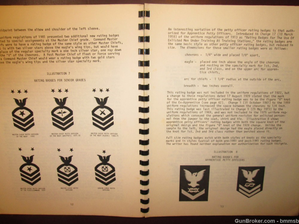 U.S. NAVY RATING BADGES, SPEC. MARKS, DIST. MARKS 1885-1982 By John  Stacey-img-13