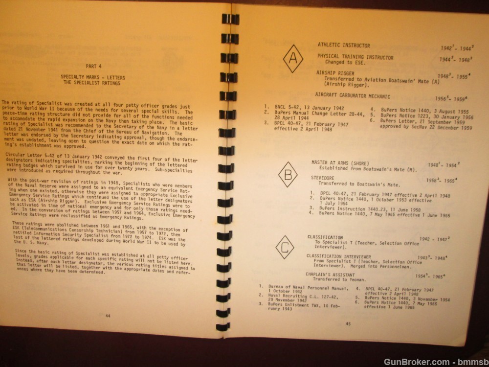 U.S. NAVY RATING BADGES, SPEC. MARKS, DIST. MARKS 1885-1982 By John  Stacey-img-21