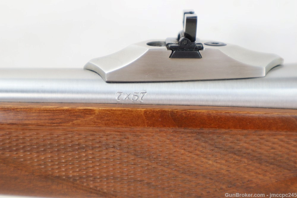Rare Very Nice RSI Stainless Ruger M77 Hawkeye 7x57 Bolt Action Rifle 18" -img-8