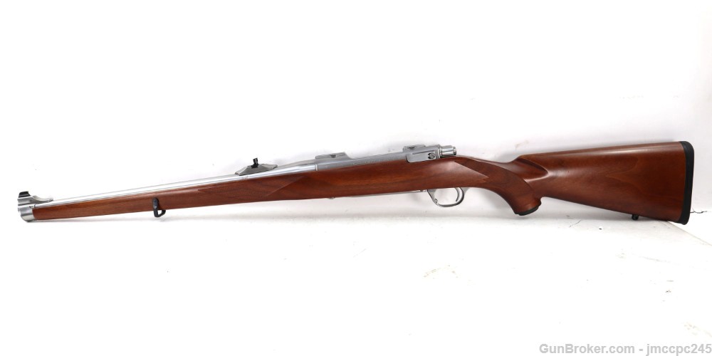 Rare Very Nice RSI Stainless Ruger M77 Hawkeye 7x57 Bolt Action Rifle 18" -img-0