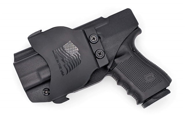 OWB KYDEX Paddle Holster fits: Glock G19 G19X G23 G32 G45 (Gen 1-5*) Black -img-0