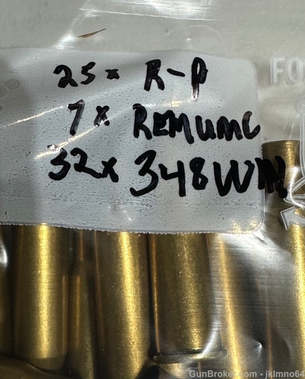32 pieces of Remington variants 348 Win fired brass cases -img-1