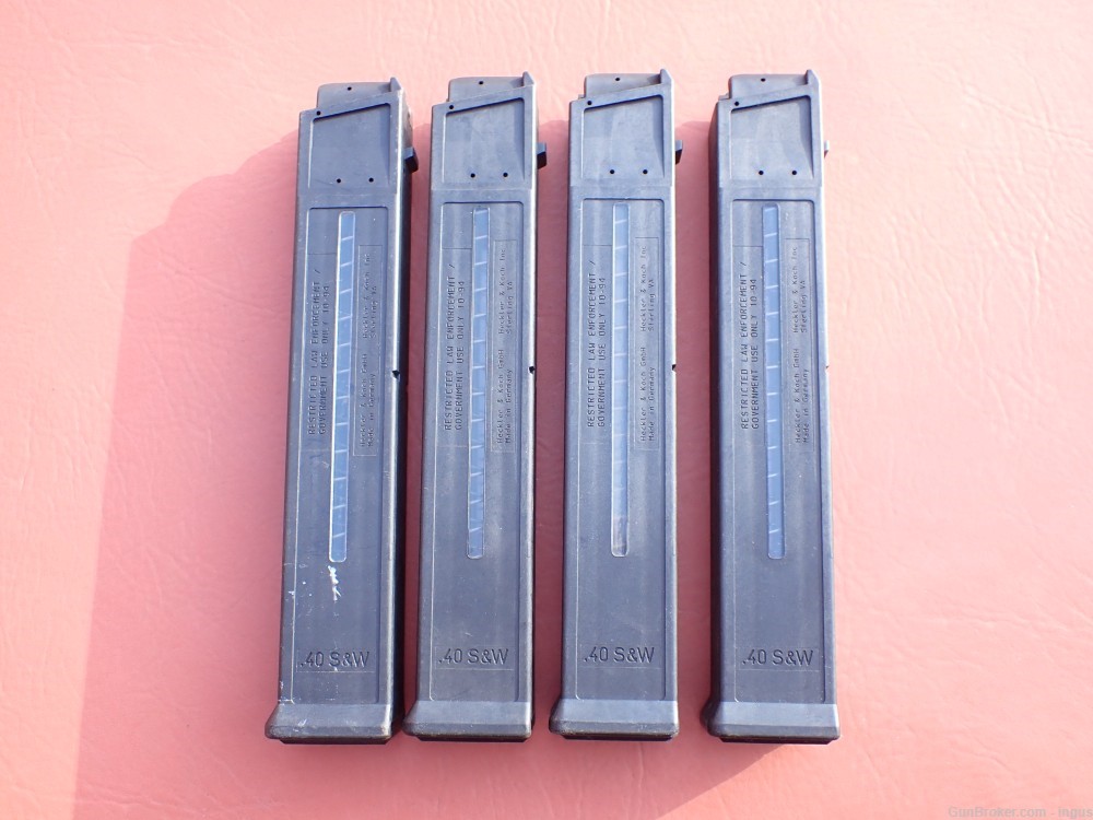 (4 TOTAL) HECKLER & KOCH UMP 40S&W FACTORY 30 ROUND MAGAZINE (LIKE NEW)-img-0