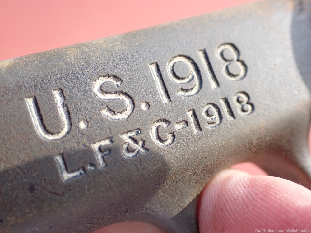 WWI US 1918 LF&C TRENCH KNUCKLE KNIFE WITH ORIGINAL LF&C 1918 SCABBARD MK I-img-16