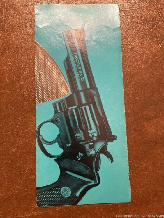 Original Colt Trooper Mark III Revolver 3, 357, 22 Flier Advertising Ad-img-2